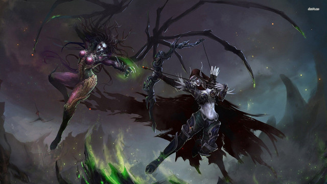 Demonic women fantasy setting costume free wallpaper - medium preview image