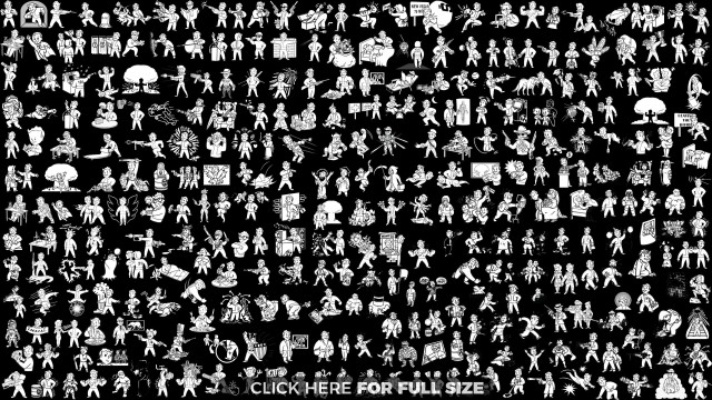 Large group black white photo free wallpaper - medium preview image