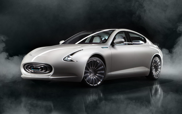 Silver car foggy smoke digital free wallpaper - medium preview image