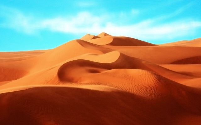 Desert blue sky clouds sand free wallpaper - medium preview image
