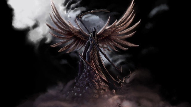Giant bird wings clouds smoke free wallpaper - medium preview image