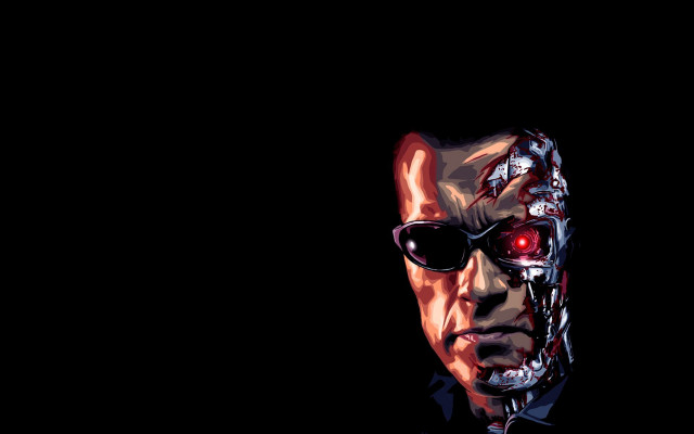 Man red eyes tie dark free wallpaper - medium preview image