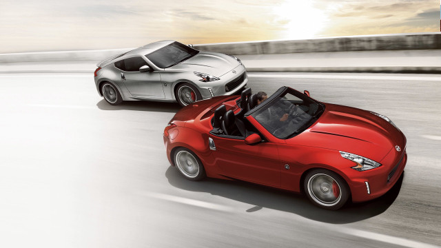 Two cars road cloudy sunshine free wallpaper - medium preview image