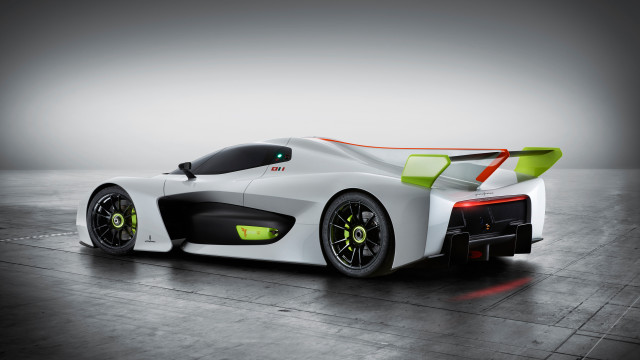 White green sports car concrete free wallpaper - medium preview image