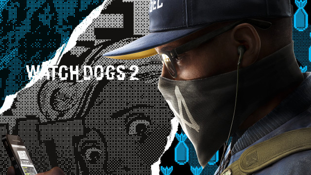 Man baseballcap facemask cellphone watchdogs free wallpaper - medium preview image