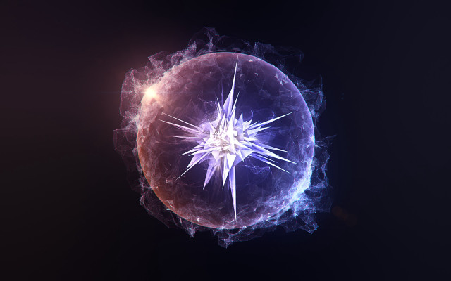 Purple sphere star blue background free wallpaper - medium preview image