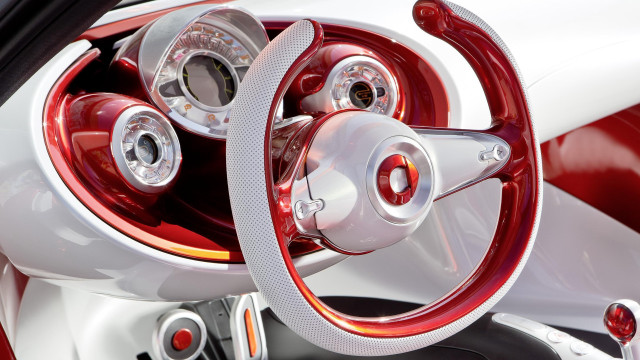 Futuristic car dashboard steering wheel free wallpaper - medium preview image