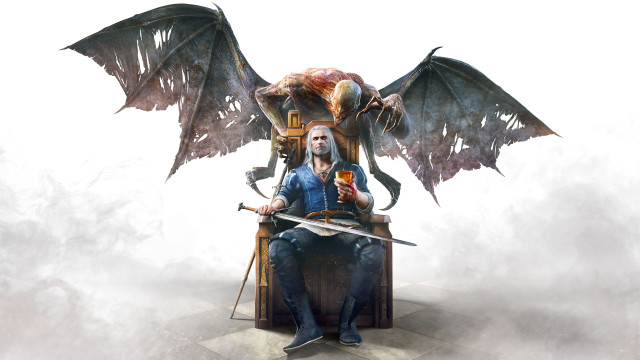 Man sitting chair demon sword free wallpaper - medium preview image