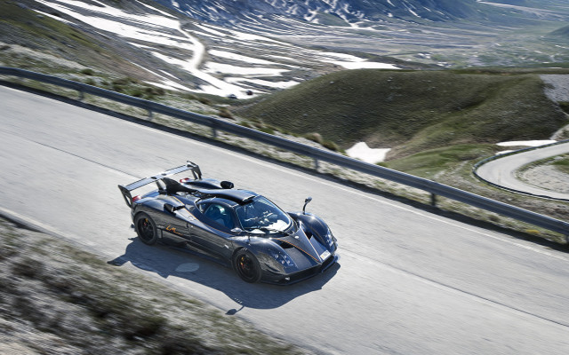 Car road mountain roadsign superflat free wallpaper - medium preview image