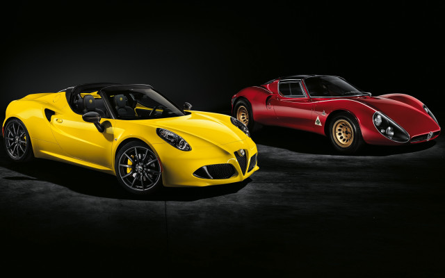 Two sports cars black background free wallpaper - medium preview image