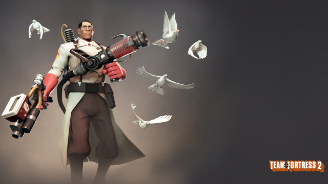 Man costume gun bird flying free wallpaper - medium preview image