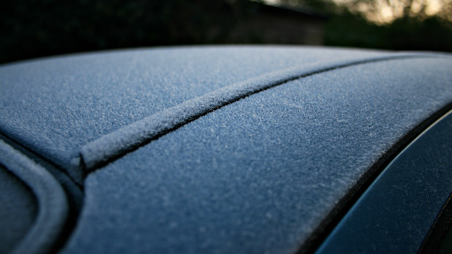 Snowy windshield tree house night free wallpaper for desktop - medium preview image