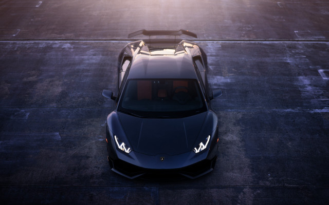 Black sports car sunlight shore free wallpaper - medium preview image