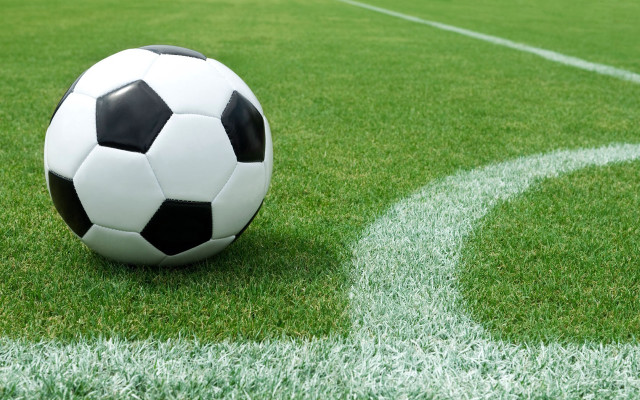 Soccer ball soccer field grass free wallpaper - medium preview image