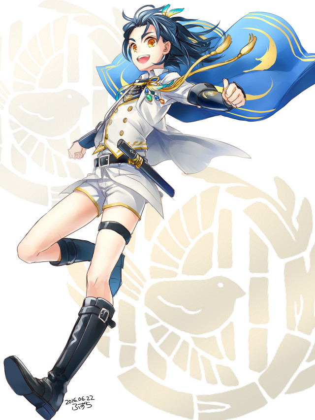 Woman uniform flying blue cape free wallpaper - medium preview image