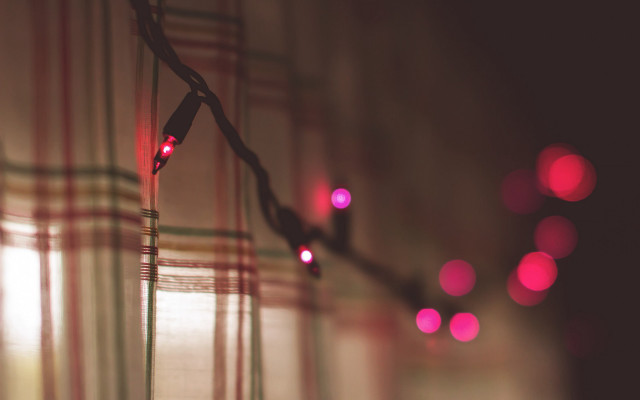 String lights wall curtain window free wallpaper - medium preview image