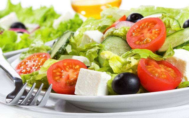 Salad tomatoes olives lettuce feta free wallpaper - medium preview image