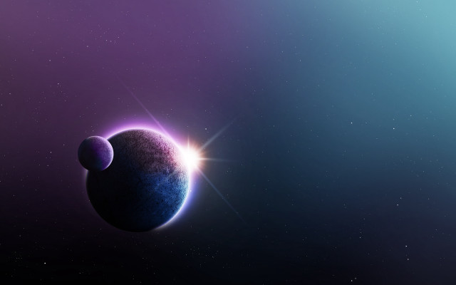 Space planet star background matte free wallpaper - medium preview image