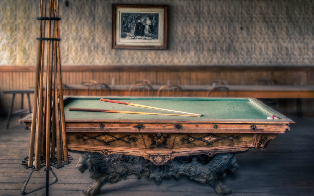 Pool table two cues room free wallpaper - medium preview image