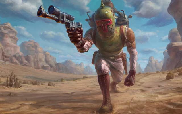 Desert male helmet gun sky free wallpaper - medium preview image