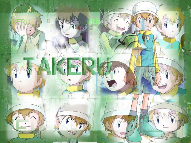 Anime characters hats green background free wallpaper - medium preview image