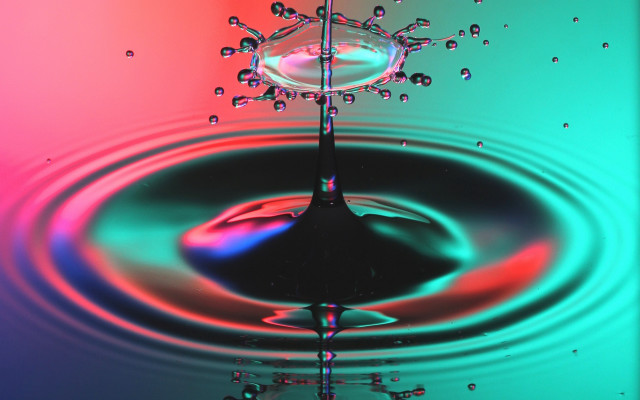 Water drop colorful background holography free wallpaper - medium preview image