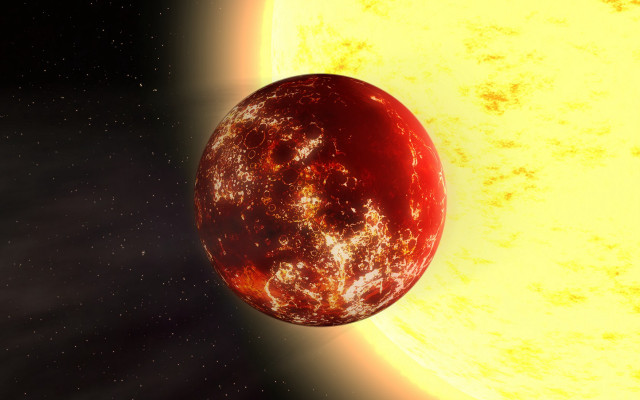 Red planet star space night free wallpaper - medium preview image