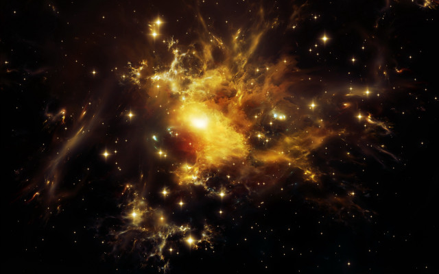 Mandelbrot galaxy starry sky aurora free wallpaper for desktop - medium preview image