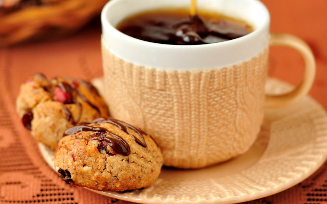 Coffee cookies spoon rest morning free wallpaper - medium preview image