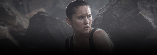 Woman black top mountain distant free wallpaper - medium preview image