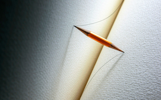 Pencil shadow white paper macro free wallpaper - medium preview image