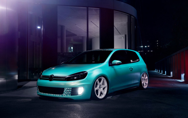 Blue car night 3d render free wallpaper - medium preview image