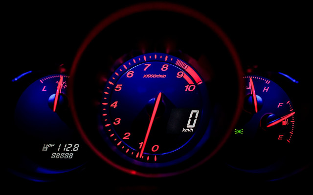 Speedometer night lights precisionism rendering free wallpaper - medium preview image