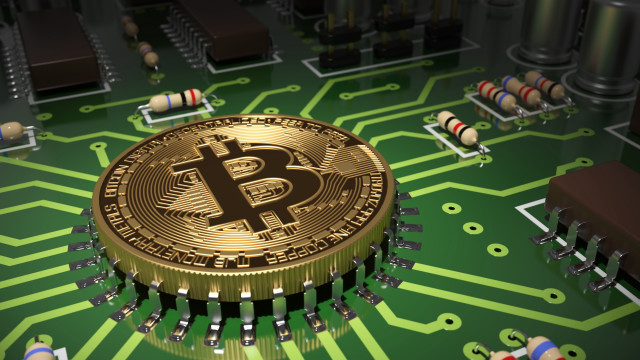 Bitcoin circuit futurism tech beeple free wallpaper - medium preview image
