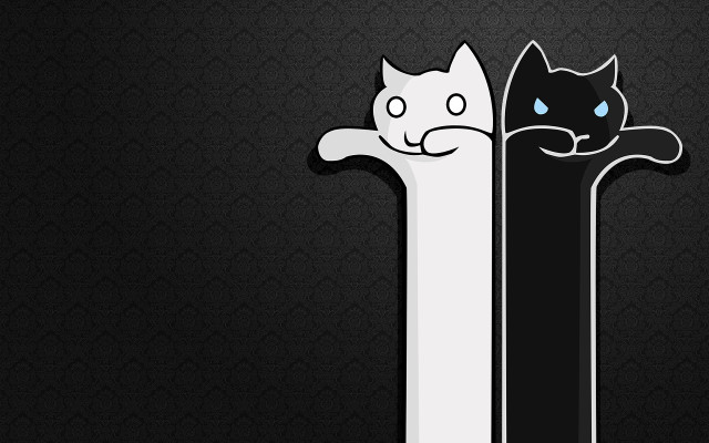 White black cat illusion storybook free wallpaper - medium preview image