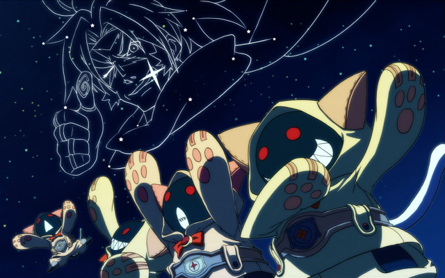 Cartoon character hands air space free wallpaper - medium preview image