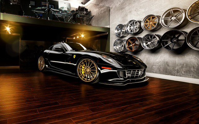 Black sports car garage wheels #2 free wallpaper - medium preview image