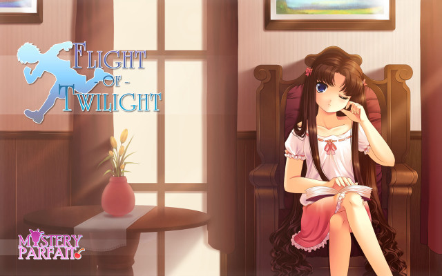 Girl sitting phone room window free wallpaper - medium preview image