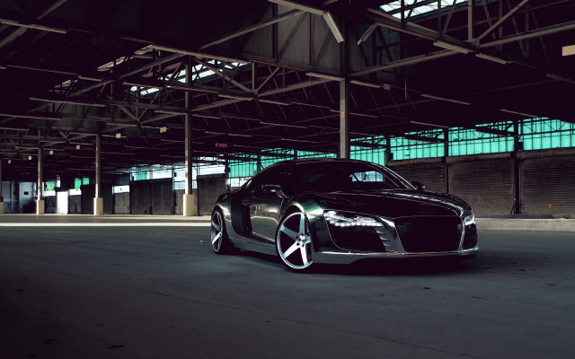 Black sports car garage green free wallpaper - medium preview image