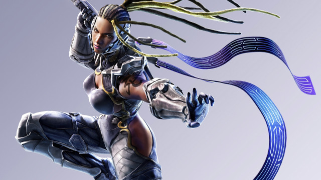 Woman dreadlocks glove blue wave free wallpaper - medium preview image