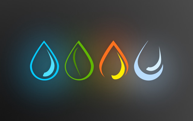 Triadic drops crescent moon heart free wallpaper - medium preview image
