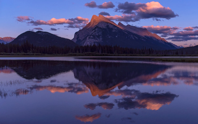 Mountain lake trees sky clouds #3 free wallpaper - medium preview image