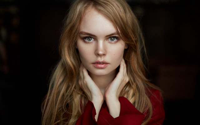 Anka zhuravleva portrait blue eyes #2 free wallpaper - medium preview image