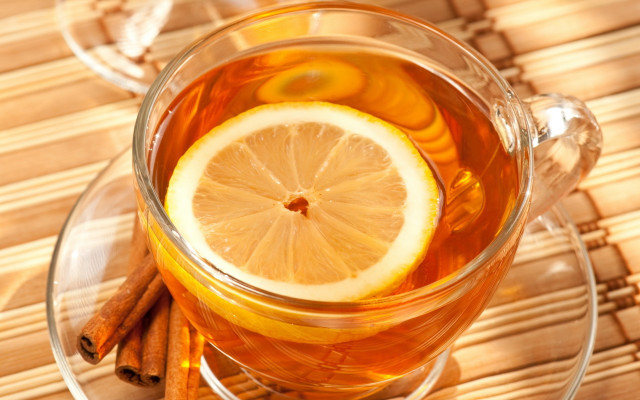 Glass tea lemon cinnamon bamboo free wallpaper - medium preview image