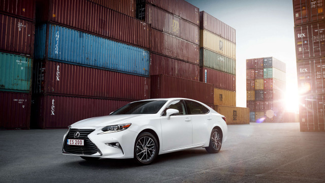 White car shipping containers parking free wallpaper - medium preview image