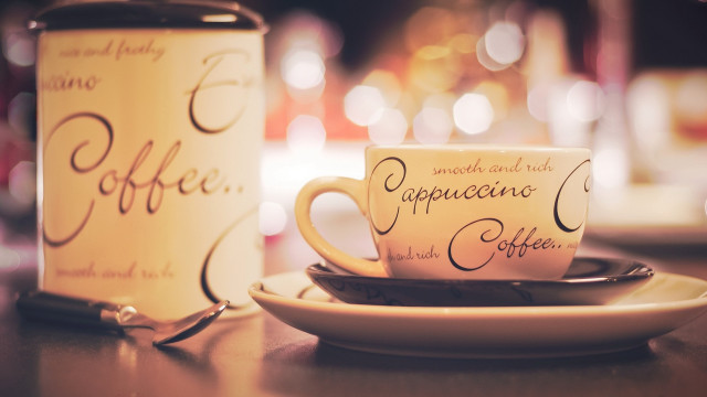 Coffee cup saucer can morning free wallpaper - medium preview image