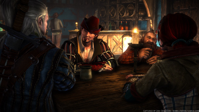 Fantasy group sitting table fireplace free wallpaper - medium preview image