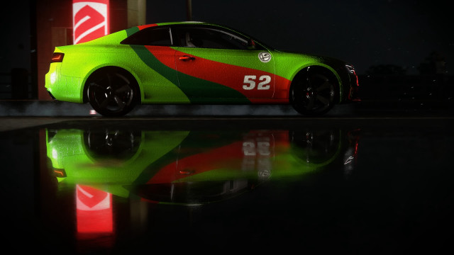 Green car red green stripe free wallpaper - medium preview image