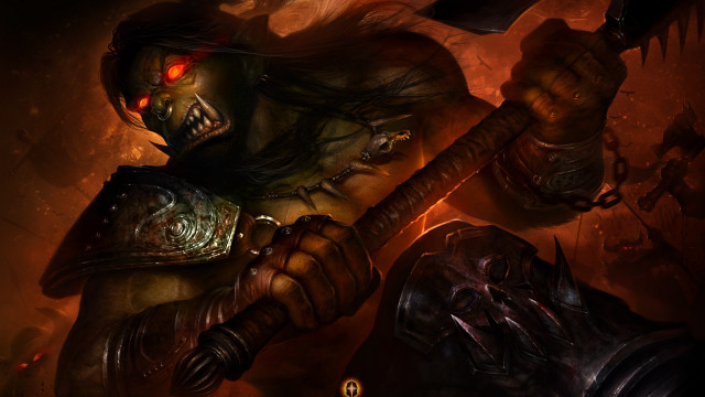 Demonic demon knife glowing eyes free wallpaper - medium preview image