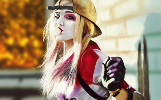 Woman hat sword blonde makeup free wallpaper - medium preview image